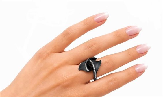 Anneau Giorgio Visconti Femme CHAPTER THREE in Titane Diamante 0.34 Ct AB17648N - AB17648N